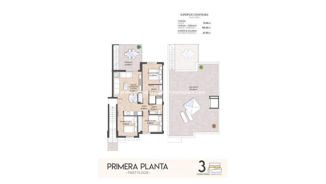 Nýbygging - Bungalow - San Miguel de Salinas - La Cañada