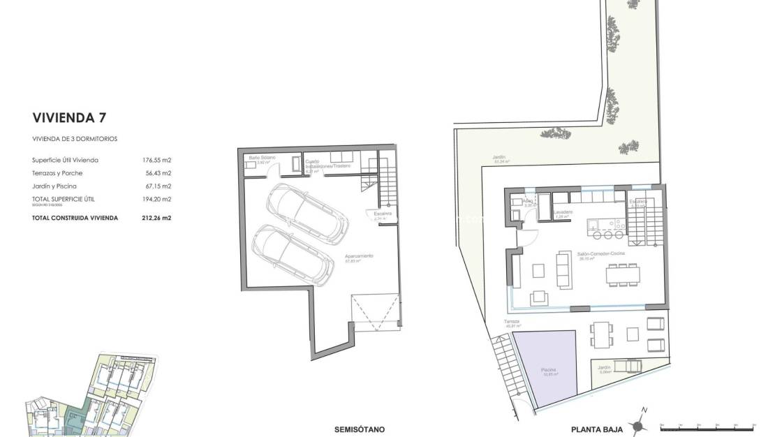 Nýbygging - Semi - Detached Villa - Mojacar - Playa de la Mena