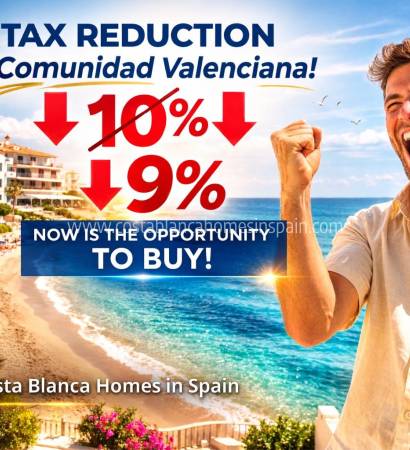 Tax reduction in the Comunitat Valenciana from 1st June 2026 — from 10% down to 9%